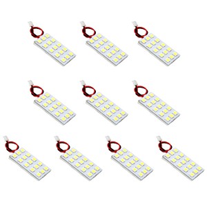 10個セット●● 24V SMD15連 3×5 LED 基板 端子形状T10 3チップ総発光数45発 ルームランプ ホワイト 大型車用