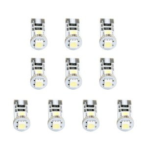 10個セット●● 12V SMD3連 T10 LED 電球 ICキャンセラー カンバス内蔵 ホワイト