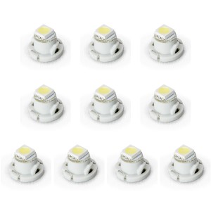 10個セット●● 12V T4.7 マイクロ LED ※カラーホワイト メーター球 エアコンパネル インパネ