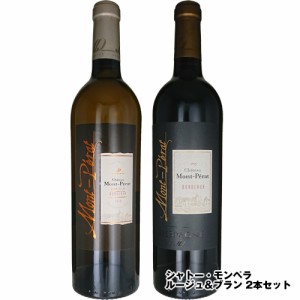 ワインセット ギフト箱 包装付き シャトー モンペラ ルージュ＆ブラン 2本セット750ml×2 送料無料(一部地域除く) フランス ボルドー　ギ