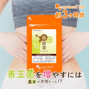 酪酸菌 （約3ヶ月分） サプリメント ダイエット サプリ 悪玉菌 善玉菌  乳酸菌 ビフィズス菌 乳酸菌 健康 お通じ オーガランド サプリメ