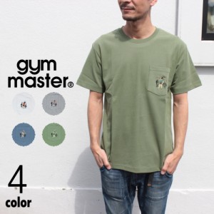 ジムマスター gym master Tシャツ 6.5oz 起毛天竺 釣り人 刺繍 G833637 01(ホワイト)  03(杢グレー) 46(オリーブ)59(ストレイトブルー)