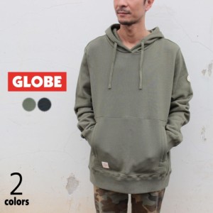 交換送料片道無料 GLOBE グローブ ウェア バーリー フーディー BURLY HOODIE GB02003001 BLK OLIVE