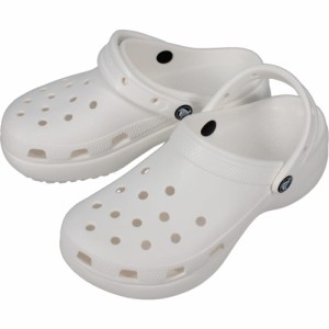 交換送料片道無料 クロックス crocs サンダル ウィメンズ クラシック プラットフォーム クロッグ WOMEN'S CLASSIC PLATFORM CLOG ホワイ