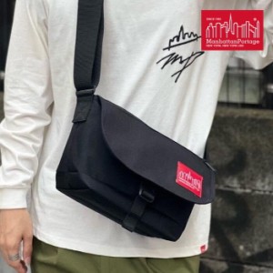 マンハッタンポーテージ Manhattan Portage ナイロンメッセンジャーバッグ JR フラップジッパーポケット ブラック 1605-JR-FZP-BLK