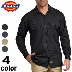 交換送料片道無料 ディッキーズ Dickies ウェア ロングスリーブワークシャツ 574  ブラック ダークネイビー カーキ ハンターグリーン