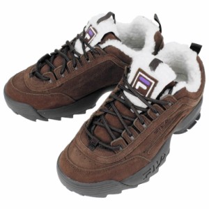 交換送料片道無料 フィラ FILA スニーカー ディスラプター2 シャーリング Disruptor 2 Shearling チョコレートブラウン/タートルドーブ/