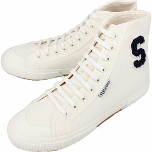 交換送料片道無料 スペルガ SUPERGA スニーカー 2295-COTTON TERRY PATCH 3S21321W AAI WHITE AVORIO-NAVY-F AVORIO