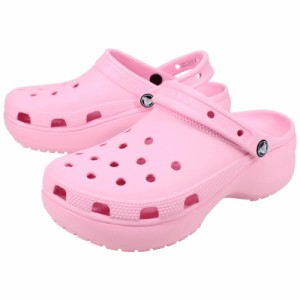 交換送料片道無料 クロックス crocs サンダル ウィメンズ クラシック プラットフォーム クロッグ WOMEN'S CLASSIC PLATFORM CLOG フラミ