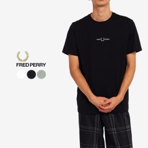 交換送料片道無料 フレッドペリー FRED PERRY エンブロイダー Tシャツ Embroidered T-Shirt M4580 100(ホワイト) 102(ブラック) M37(シー