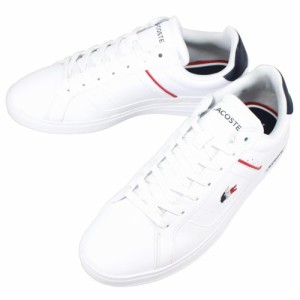 交換送料片道無料 ラコステ LACOSTE メンズ スニーカー ヨーロッパ プロ TRI 123 1 SMA ホワイト/ネイビー/レッド 45SMA0117 407