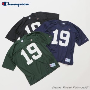 交換送料片道無料 チャンピオン Champion ウェア フットボール Tシャツ 23SS C3-X328 ブラック(090) ネイビー(370) ダークグリーン(570)