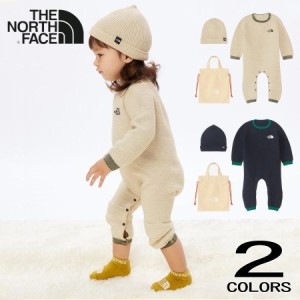 子供 ノースフェイス THE NORTH FACE ベビー ロングスリーブ クレイドル コットン ロンパース セット B L/S Cradle Cotton Rompers Set N