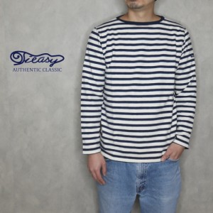 Tieasy ティージー HDCS ボートネック ボーダー バスク シャツ HDCS BOATNECK BORDER BASQUE SHIRT ナチュラル/ネイビー te001bd