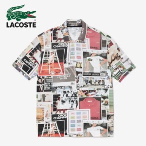 ラコステ LACOSTE 総柄転写プリントポロシャツ PH7998-10 C50