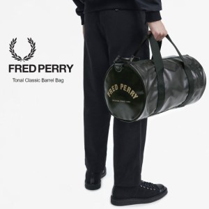 フレッドペリー FRED PERRY トーナル クラシック バレル バッグ Tonal Classic Barrel Bag ブラック/ゴールド L7260 774 