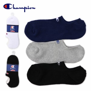 ［返品・交換不可］定番 チャンピオン Champion メンズ 靴下 3足組 ゴーストソックス ハーフパイル CMSCP501 ホワイト(010) ブラック(090