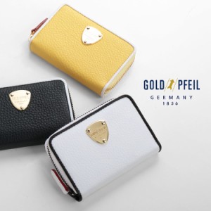 ミニ財布 レディース 本革 ブランド バイカラー 牛革 財布 軽量 コインケース 小型財布 カード GOLD PFEIL  コンパクト財布 コインケース