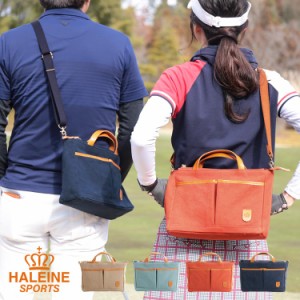 ゴルフ カートバッグ ラウンドバッグ ブランド HALEINE SPORTS 帆布 ヌメ革 日本製 トートバッグ ミニトートバッグ レディース メンズ 2W