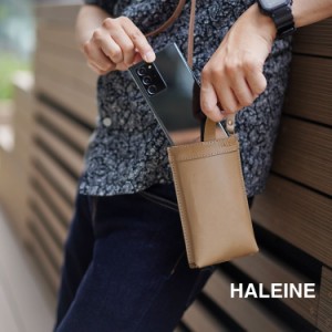 スマホポーチ 入れたまま 本革 メンズ 栃木レザー ヌメ革 HALEINE(07000465-mens-1r)