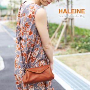 本革 ショルダーバッグ HALEINE ブランド ヌメ革 オイルヌメ レディース 日本製 使いやすい 鞄 ポシェット レザー 本革バッグ 斜め掛け 