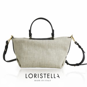 ブランド バッグ レディース LORISTELLA イタリア リネン 本革 2way 春 夏 ショルダーバッグ 斜めがけ ロリステッラ レザー 浴衣 に 合う