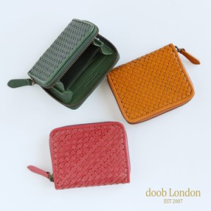 ミニ財布 レディース 本革 ブランド doob London ヌメ革 おしゃれ レザー 財布 イタリアンレザー ドゥーブロンドン イントレチャート メ