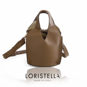 ハンドバッグ レディース 軽量 牛革 ブランド LORISTELLA イタリア 2way ショルダーバッグ きれいめ 大人 小さめ 軽い バッグ 斜めがけ 