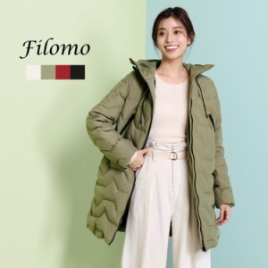 ダウンコート フード付き シームレス ダウン80％ ブランド Filomo 冬 アウター 軽量(08000268r)