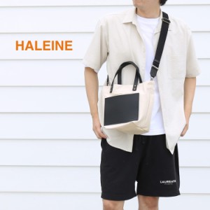 ショルダーバッグ メンズ 斜め掛け 大人 ブランド かっこいい キャンバス HALEINE 黒 帆布 革 2way ショルダー バッグ キャンバス地 生地