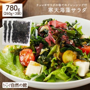 送料無料 寒天海藻サラダ 合計780g(260g×3) 味噌汁の具 サラダ  ダイエット 置き換え 大容量 非常食 保存食