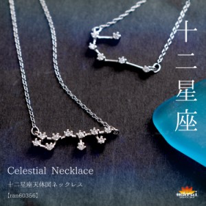 ネックレス レディース  金属アレルギー シンプル チェーン アクセサリー 925シルバー スターリングシルバー シルバー 十二星座 星 星座 