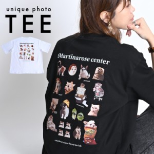 Tシャツ レディース 半袖 春 夏 半袖Tシャツ 猫 ロゴ バックプリント 猫Tシャツ ティーシャツ ロゴT ロゴTシャツ アニマル 動物 ねこ 猫