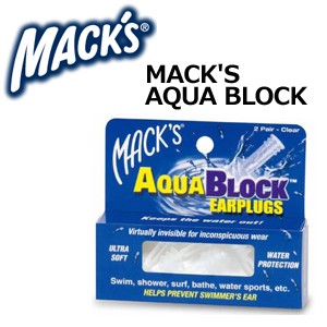 MACK’S マックス 耳栓●Aqua Block Earplugs アクアブロック イヤープラグ