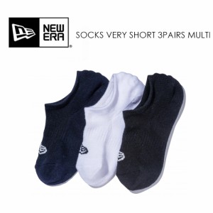 NEW ERA アパレル 靴下 スニーカーソックス 3足パック●SOCKS VERY SHORT 3PAIRS MULTI ソックス ベリーショート 3ペア マルチ