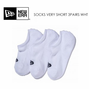 NEW ERA ニューエラ 靴下 スニーカーソックス 3足パック●SOCKS VERY SHORT 3PAIRS WHT ソックス ベリーショート 3ペア ホワイト