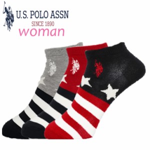 U.S.POLO ASSN　レディース３Ｐソックス　ポロ　靴下　1573 送料無料