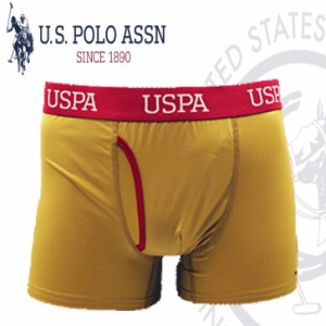 U.S.POLO ASSN　メンズボクサーパンツ　前開き　74マスタード ツルツルフィット 送料無料