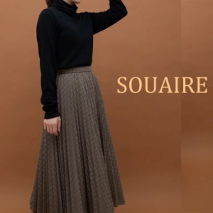 SOUAIRE　チェックプリーツスカート　レディース　ソアール