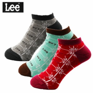 Lee　メンズスニーカーソックス３Ｐ ユキロゴ　size:25-27　厚手　靴下　002