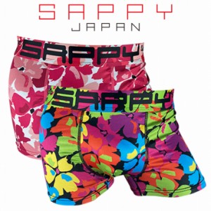 SAPPY D-562　【NEW】フラワー　2カラー　Ｍ　Ｌ　ＬＬ　サピー　前閉じ　メンズ　ボクサーパンツ　送料無料