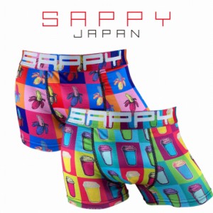 メンズ　ボクサーパンツ SAPPY　モダンブロック　2カラー　Ｍ　Ｌ　ＸＬ　サピー　前閉じ