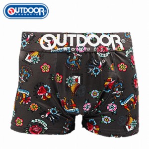 OUTDOOR ボクサーパンツ メンズ タトゥー TATTOO 080チャコール 下着 前閉じ アウトドア 送料無料