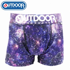 メンズ　ボクサーパンツ　宇宙　ブラック　下着　前閉じ OUTDOOR