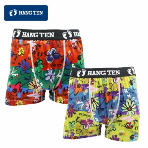 【HANGTEN】フラワー柄　ハンテン　メンズボクサーパンツ　前閉じ　Ｍ　Ｌ　ＬＬ　つるつるフィット