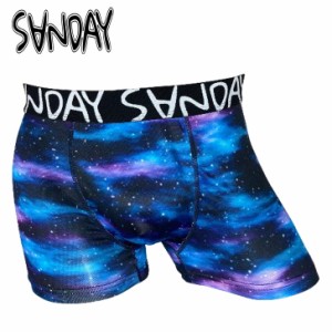 SANDAY-06 ボクサーパンツ 宇宙　前閉じ　つるつる　メンズ　下着　　送料無料