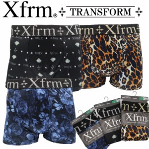 Xfrm　メンズ　ボクサーパンツ　前閉じ　ラメゴム　ボタニカル　ヒョウ　ダイヤ