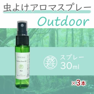 虫よけスプレー 30ml ×3本セット アウトドア バズオフ アロマスプレー 携帯用 送料無料