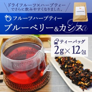 フルーツハーブティー ブルーベリー&カシス 2g×12包 ティーバッグ  おいしい お茶 ドリンク  送料無料