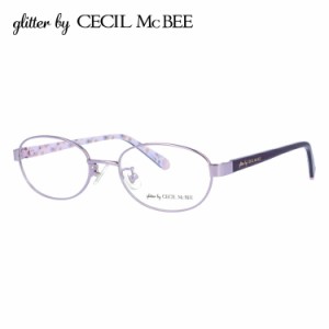 グリッターバイセシルマクビー メガネフレーム アジアンフィット glitter by CECIL McBEE GCF 3501-2 50サイズ オーバル レディース